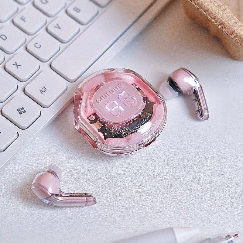 T8 Crystal Wireless Earphones - Transparent (Air 39) - dunexemporium online store