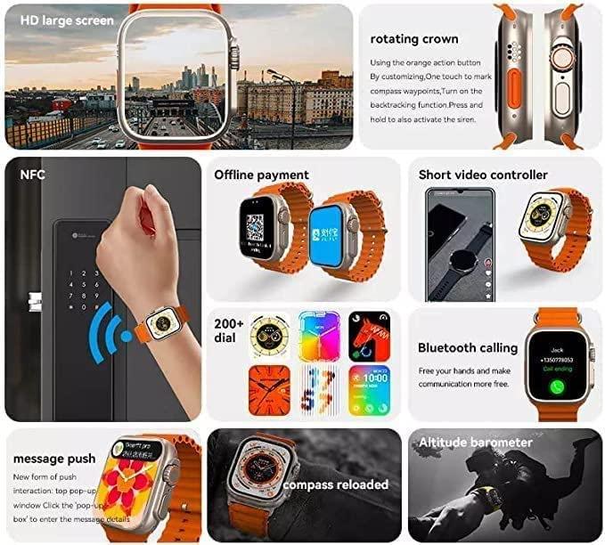 T800 Smartwatch 1.99 inch - dunexemporium online store