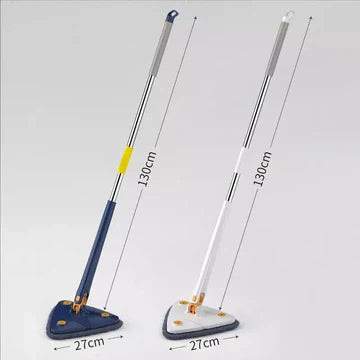 Triangle Extendable Cleaning Mop, 360° Rotatable Squeeze Mop,