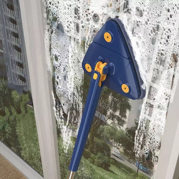 Triangle Extendable Cleaning Mop, 360° Rotatable Squeeze Mop,